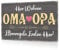 Putuo Decor Metall Blechschild Oma & Opa - Lustige Großeltern Deko, Geschenk für Großeltern, Vintage Wanddeko 30x20cm