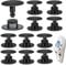 10 Pcs Croc Rivets, Croc Replacement Rivets, 16mm*14mm*10mm, Plastic Material, Durable and Easy to Install, for Any Shoes with Holes,Boots (Black)
