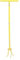 Twist Tiller Garden Claw Tool Manual Cultivateur à Main Longue poignée en Acier Inoxydable Jaune