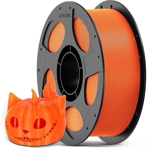 ANYCUBIC High Speed PLA, Optimiert für schnelles 3D-Drucken, 1KG Orange | Bis zu 600 mm/s Hohe Geschwindigkeit PLA, HS PLA, Einfach zu drucken, Für die meisten 3D Drucker geeignet