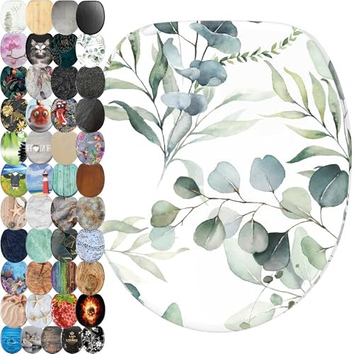 Sanilo Toilet Seat, Great Range of Colorful Toilet Seats, Stable Hinges, Easy to Mount (Eucalyptus)
