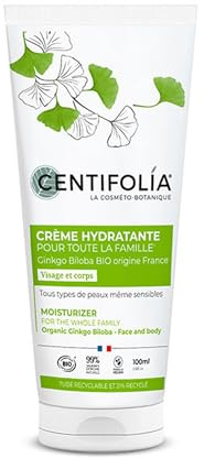 CENTIFOLIA Feuchtigkeitscreme | spendet Feuchtigkeit und schont die Haut | schnelle Absorption | Gesicht & Körper | geeignet für empfindliche Haut | Ginkgo, Shea, Aloe Vera | 99% natürlich |