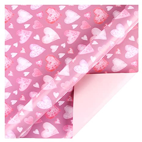 Niedliches Druck Rosa buntes Geschenkpapier Feiertags Mädchen Prinzessin Geburtstags Pinguin (A One Size)
