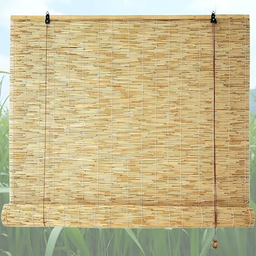 Store Bambou Exterieur Rideau De Roseau Store Venitien Bois Stores Romains Rideaux De Paille Respirant Jalousie Romains pour Terrasse/Pergola/Jardin/Fenêtre/Porte/Cuisine/Balcon