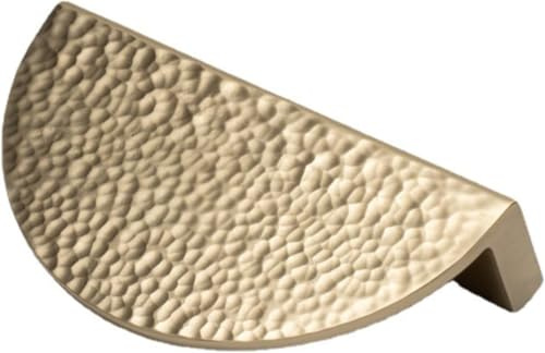 LuMOUzhou Mezzo mese di trazione Maniglia a mezzaluna in ottone dorato di diverse misure for ante e cassetti di armadietti(98MM)