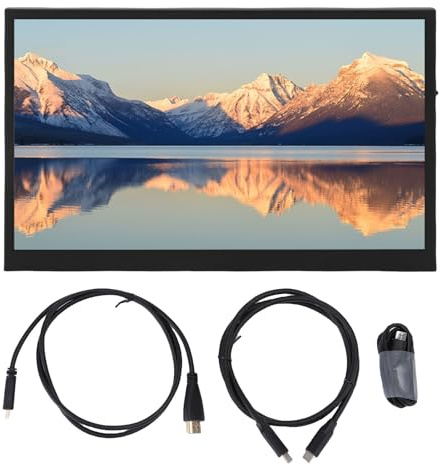 Fockety 10.1 -Zoll -Touchscreen -Monitors, 1024 X 600 HDMI -Kapazitiv -Touchscreen mit Integrierten Doppellautsprechern, USB -tragbarem Monitors für Raspi / 4/3, PC, Laptop