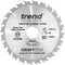 Trend Wood Cordless Circular Saw Blade, 165mm Diameter, 30mm Bore, 24 Teeth, 1.5mm Kerf, +15° Hook, TCT, Medium Finish, CSB/16524TB