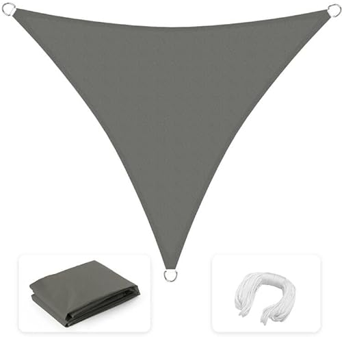jarolift Sonnensegel Dreieck Gleichschenklig, Wasserabweisend, Sonnenschutz Sichtschutz für Terrasse Garten Balkon, Polyestergewebe 500 x 500 x 500 cm, Anthrazit