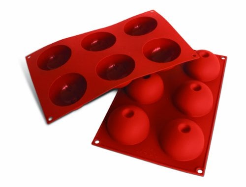 Silikomart 20.086.00.0060 SF086 Moule Forme Topping Dome 6 Cavités Silicone Terre Cuite