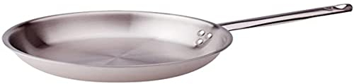 Pentole Agnelli ALIX111ALIN20 Padella con Manico, Alu-Inox, Argento, 20 cm