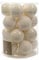 20 Christbaumkugeln Glas 6cm Ivory Elfenbein