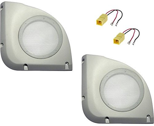 2 Entretoises Haut-Parleur avec Grilles Supports Enceintes Compatible avec Fiat Punto II