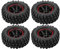 RC Auto Reifen, 4 Stück Reifen 6 Löcher Gummi Reifen mit Naben für 1/10 Skala RC Crawler Off-Road Truck Auto
