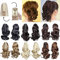 Fashion Claw on Ponytail Long Short Cute Clip in Pony Tail Hair Extensions Handy Jaw Wavy 12 - Dark Brown