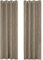 Deconovo Ösenvorhang für Schlafzimmer dicke Thermovorhang Kälteschutz Thermogardine Hitzeschutz, Blickdichte Vorhänge, Sonnenschutz Gardinen, 240x140cm(HöhexBreite), Taupe, 2er Set