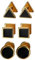 Aroncent Dreiecke Quadrate Kreis Ohrstecker: Minimalistische Geometrisches Ohrringe für Damen und Herren Gold Schwarz