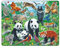 Larsen FH43 Pandabären-Familie auf einem China-Berg-Plateau Puzzle für Kinder im Alter von 4-12 Jahren - 56 Stück Puzzle |Educational und Spaß Puzzle | Rahmenpuzzles | Hergestellt in Norwegen