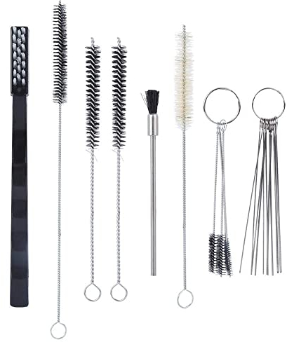 Kit Pulizia Aerografo, Strumenti di Pulizia per Carburatore, con Spazzole e Ago di Precisione, Set di Mano Parti Dell'Aerografo Portatili
