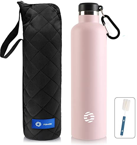 FEIJIAN Gourde Isotherme - Bouteille Isotherme - 750ml/ 1L - Gourde Inox Bouche Standard - Bouteille Sport Étanche - Enfant sans BPA, Cadeau pour les Sportifs