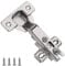 Furniware 10 Pcs Slide-on 35mm Kitchen Cabinet Wardrobe Door Hinge,110 Degree Self Close Full Overlay Standard Hinge-Nickel Plated