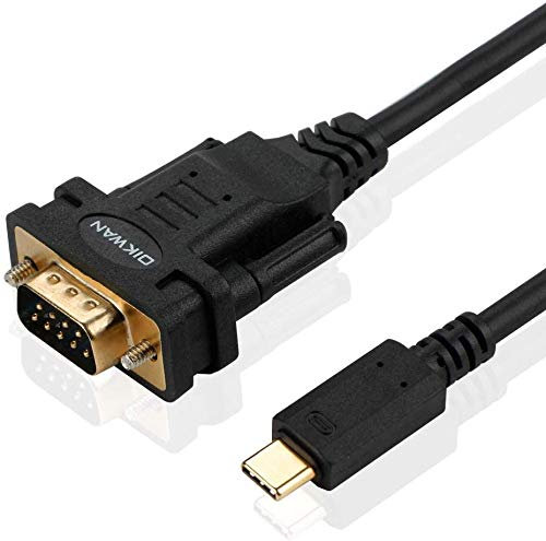 OIKWAN USB-Cto RS232 DB9 Serielles Kabel Konverter Adapter mit FTDI Chipsatz für Windows 10, 8.1, 8, 7, Vista, XP, 2000, Linux und Mac OS X 10.6 (3 m)