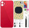 Day-market 12 Rückglas-Ersatz für iPhone 12 Backcover Glas (6,1 Zoll) mit vorinstalliertem Klebeband + Installationsanleitung + Reparaturwerkzeuge + Displayschutzfolie (rot)