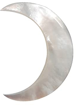 Einzigartige Muschel-Mond-Brosche, schlicht, weiß, Halbmond-Schal, Vintage-Stil, geometrische Schalnadeln für Mädchen, Blazer-Dekor, 28MM, Muschel