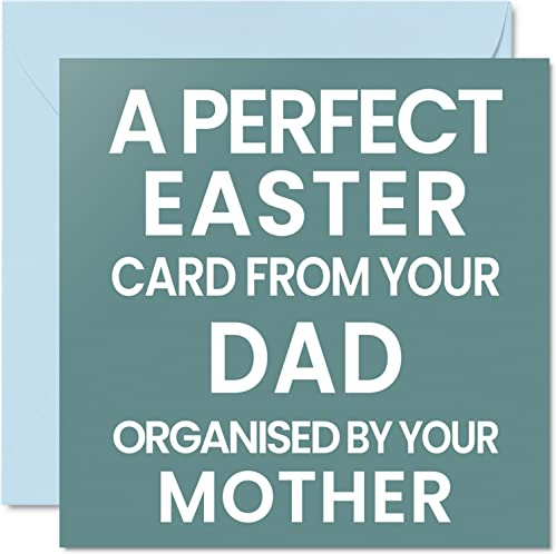 Funny Easter Cards for Women and Men, Organised By | Joke Happy Easter Card for Son Daughter from Mum or Dad, Rude Humour Banter Gifts
