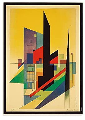 Nacnic Bauhaus-Plakat von Lyonel Feininger A4 Ohne Rahmen