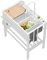Lavandino Cucina Multifunzione da Esterno Lavello Lavandino a Cascata Bianco/Nero, con lavabicchieri Combo rubinetto acqua calda e fredda, pulsante console, distributore di sapone, tagliere ( Color :