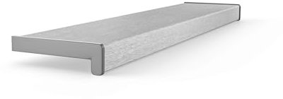 Seiletech.de Panca per finestra in PVC, 30 cm x 140 cm, colore argento, davanzale della finestra, per interni, per interni, al metro, per soggiorno, in plastica