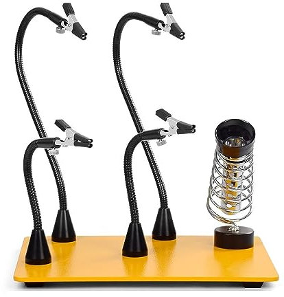 The Third Hand Magnetic PCB Holder Third Hand Soldering Tool Heat Gun Stand Helping Hands Crafts Hobby Workshop Welding Station (Color : 4AB2-OE)