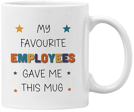 Plumfoolery My Favourite Employees Gave me This Mug, Gift for Work Biss Employer (White Mug)