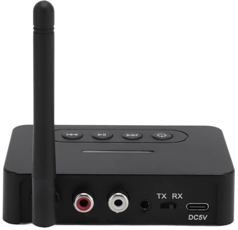 Bluetooth 5.1 Sound-Empfänger-Sender, 2-in-1-Bluetooth-HiFi-Audio-Adapter mit Optischem AUX-Cinch, NFC-Funktion, für Home-Sound-System und Autoradio, mit Fernbedienung