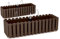 Tymar Blumenkasten mit Halterungen landhausstil, Balkonkasten lattenoptik, Pflanzkasten Landhaus, 2er-Pack, Garten, Balkon, Terrasse (Braun, 60 cm)