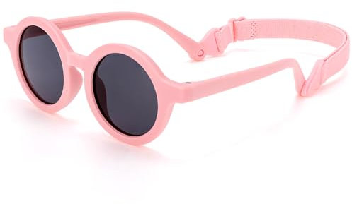 BTHRORO Gafas de sol para Bebé Polarizadas, Flexible Gafas Sol UV400 Protección con Correa Ajustable para Niñas y Niños de 0 a 24 meses