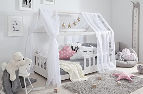 TiCAA Tüll-Set für Hausbett Kay weiß