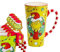 Festive Holiday Latte Mug & 4 Gingerbread Biscuit Mug Huggers – 500 ml Playful Ceramic Coffee & Tea Cup for Grinchmas & Christmas Cheer – Gift for Hot Cocoa Lovers & Xmas Stocking Fillers
