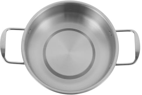 OKUMEYR Wok De Acero Inoxidable 18 Cm, Olla Pequeña Para Cocinar, Sartén Asa, Resistente y Fácil De Limpiar, Para Cocina Casera y Preparar Ramen