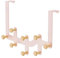GVRGO Over The Door Hook, Door Hanger Hooks for Hanging, Heavy Duty Over Door Hanger Holder for Coat Robe Hat Clothe Towels Hanging, Bathroom Organizer Towel Rack Extended Arms - Pink 8 Hooks