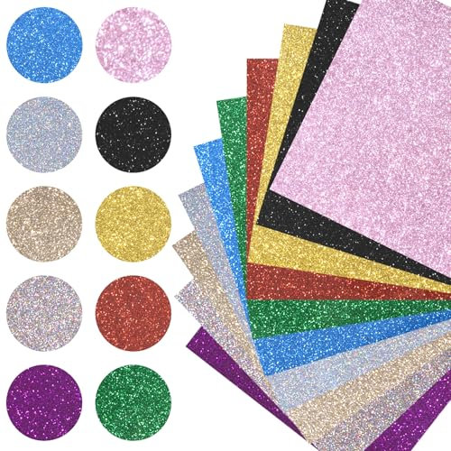 Jesustree Vinilo Textil Termoadhesivo, 30x25 cm Vinilos Permanente, 10 Hojas Vinilo Adhesivo, Láminas de Papel de HTV Transferencia para Ropa de Bricolaje,Camisetas, Manualidades