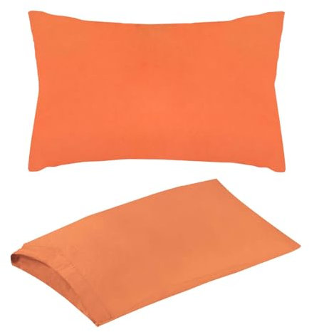 tintoke Mini-Kissen,Reisekissen, 28 x 17 cm kleineKissen,maschinenwaschbar,Mini-KissenfürReisen,Nackenkissen aufblasbar in kleinerer Damengröße,Geeignet für Erwachsene, Reisen (orange)