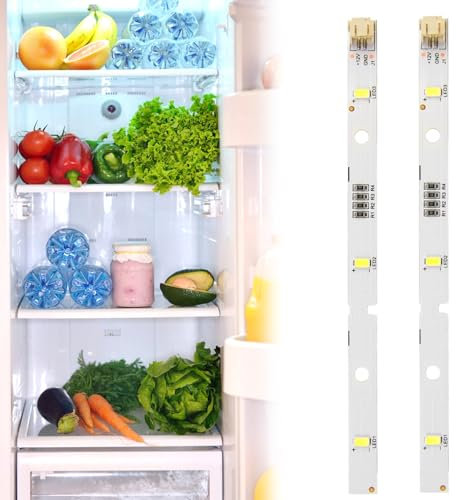 2Stück LED-Lichtleiste für RONGSHENG/HISENSE-Kühlschrank, Kühlschrank-Lichtleiste DC12V 2W E349766 MDDZ-162A 1629348 Ersatz-Kühlschrankbirne für Kenwood-Kühlschrank KIFF7017 KIFF7020 KIFF5017 KIFF5020