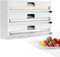 Housolution Porta Pellicola e Alluminio, Dispenser per Pellicola e Alluminio Lunghi 30cm, 3 in 1 Taglia Pellicola e Alluminio con Taglierina da Cucina, Bianco