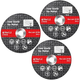 HDUNGM 1-50 Pezzi 76 mm Lama for Sega Dischi da Taglio in Metallo levigatura smerigliatura troncatura Cerchi Lame Dischi smerigliatrice angolare elettrica Accessori