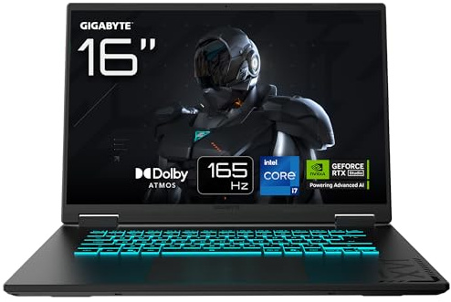 Gigabyte Gaming A16 Computer - 16, 165Hz WUXGA, Intel Core i5-13620H, RTX 5050, 16GB DDR5 5200MHz, 1 SSD Gen4 1TB, posteriore, garanzia 2 anni, Dolby Atmos, Gaming A16 CTHI3FR894SD