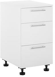 Laundreezy Unterschrank, Weiß - Schubladenschrank für Waschküche & Hauswirtschaftsraum - 50 x 92 x 68 cm (B/H/T)