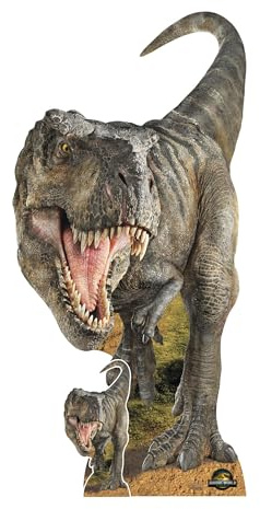 Star Cutouts SC4858 Tyrannosaurus Rex Jurassic World Rebirth Cardboard Cutout 185cm – Official Lifesize Dino Party Display