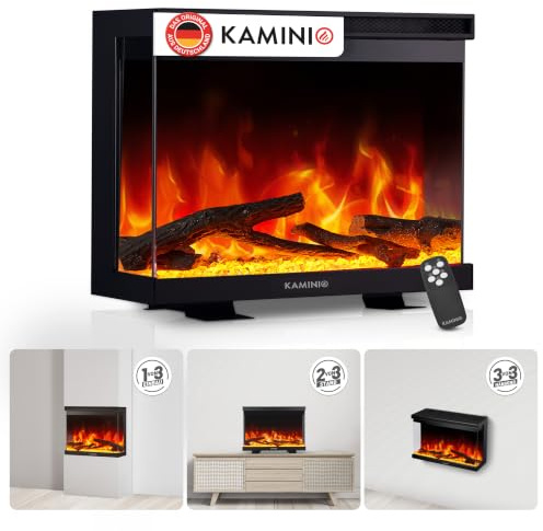 KAMINIO® Lea PRO 30 Camino elettrico da incasso, parete o appoggio