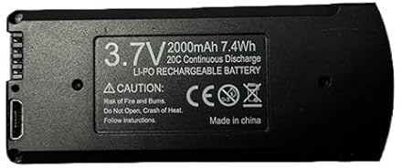 ZYJOZMD For V168 Drone Battery 7.4V 3000mAh for RC for Quadcopter 3.7V 2000mAh Pro Max for Dron(V168 NOGPS 2KmAh 1B)